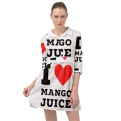 I Love Mango Juice  Mini Skater Shirt Dress by ilovewhateva