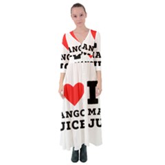 I Love Mango Juice  Button Up Maxi Dress by ilovewhateva