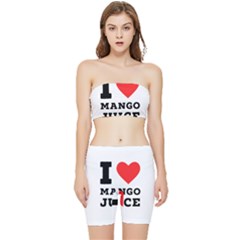 I Love Mango Juice  Stretch Shorts And Tube Top Set by ilovewhateva