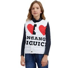 I Love Mango Juice  Kid s Short Button Up Puffer Vest	 by ilovewhateva