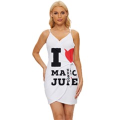 I Love Mango Juice  Wrap Tie Front Dress by ilovewhateva