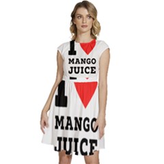 I Love Mango Juice  Cap Sleeve High Waist Dress by ilovewhateva