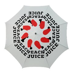 I Love Peach Juice Golf Umbrellas by ilovewhateva