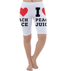 I Love Peach Juice Cropped Leggings  by ilovewhateva