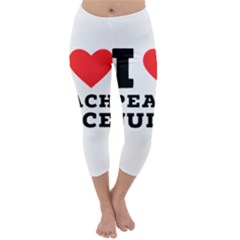 I Love Peach Juice Capri Winter Leggings  by ilovewhateva