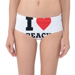 I Love Peach Juice Mid-waist Bikini Bottoms by ilovewhateva