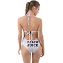 I love peach juice Halter Cut-Out One Piece Swimsuit View2