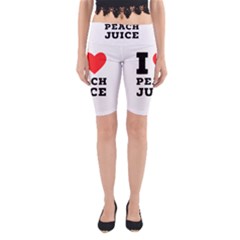 I Love Peach Juice Yoga Cropped Leggings by ilovewhateva