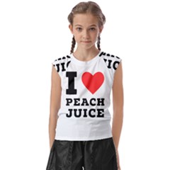 I Love Peach Juice Kids  Raglan Cap Sleeve Tee by ilovewhateva