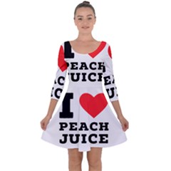 I Love Peach Juice Quarter Sleeve Skater Dress by ilovewhateva