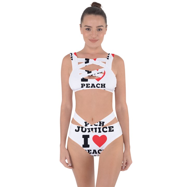 I love peach juice Bandaged Up Bikini Set 