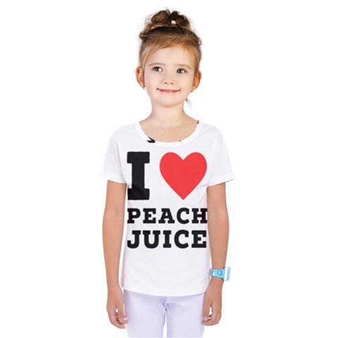 I Love Peach Juice Kids  One Piece Tee by ilovewhateva