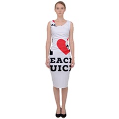 I Love Peach Juice Sleeveless Pencil Dress by ilovewhateva