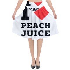 I Love Peach Juice Flared Midi Skirt by ilovewhateva