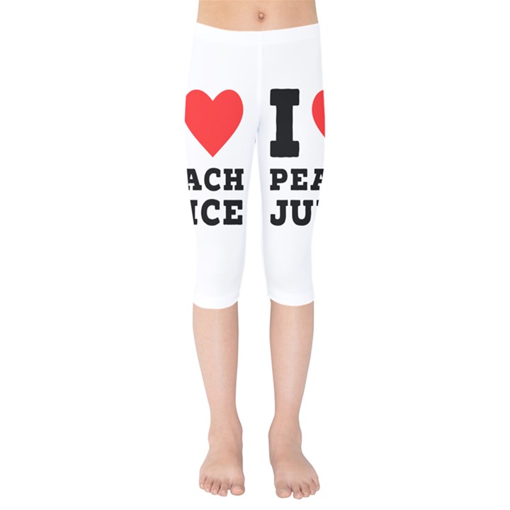 I love peach juice Kids  Capri Leggings 