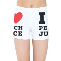 I Love Peach Juice Kids  Sports Shorts by ilovewhateva