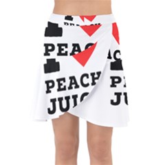 I Love Peach Juice Wrap Front Skirt by ilovewhateva