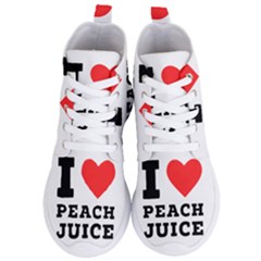 I Love Peach Juice Women s Lightweight High Top Sneakers by ilovewhateva