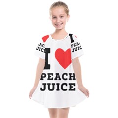 I Love Peach Juice Kids  Smock Dress by ilovewhateva