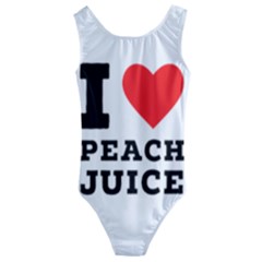 I Love Peach Juice Kids  Cut-out Back One Piece Swimsuit by ilovewhateva