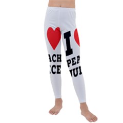 I Love Peach Juice Kids  Lightweight Velour Leggings by ilovewhateva