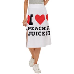 I Love Peach Juice Midi Panel Skirt by ilovewhateva