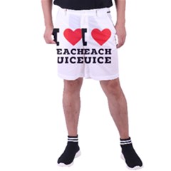 I Love Peach Juice Men s Pocket Shorts by ilovewhateva