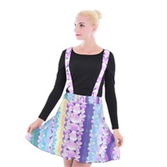 Background Graphic Beautiful Wallpaper Art Suspender Skater Skirt