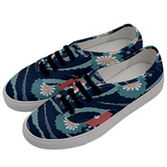 Waves Flowers Pattern Water Floral Minimalist Men s Classic Low Top Sneakers by danenraven