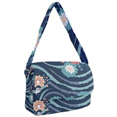 Waves Flowers Pattern Water Floral Minimalist Courier Bag