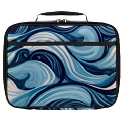 Pattern Ocean Waves Arctic Ocean Blue Nature Sea Full Print Lunch Bag