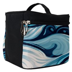 Pattern Ocean Waves Arctic Ocean Blue Nature Sea Make Up Travel Bag (small) by danenraven