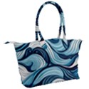 Pattern Ocean Waves Arctic Ocean Blue Nature Sea Canvas Shoulder Bag View2