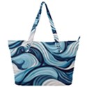 Pattern Ocean Waves Arctic Ocean Blue Nature Sea Full Print Shoulder Bag View1