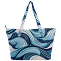 Pattern Ocean Waves Arctic Ocean Blue Nature Sea Full Print Shoulder Bag View2