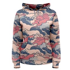 Waves Ocean Sea Water Pattern Rough Seas Women s Pullover Hoodie