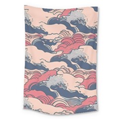 Waves Ocean Sea Water Pattern Rough Seas Large Tapestry