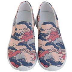 Waves Ocean Sea Water Pattern Rough Seas Men s Lightweight Slip Ons by danenraven