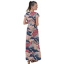 Waves Ocean Sea Water Pattern Rough Seas Flutter Sleeve Maxi Dress View2