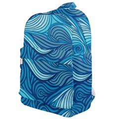 Ocean Waves Sea Abstract Pattern Water Blue Classic Backpack by danenraven