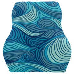 Ocean Waves Sea Abstract Pattern Water Blue Car Seat Velour Cushion  by danenraven