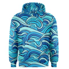 Pattern Ocean Waves Blue Nature Sea Abstract Men s Core Hoodie