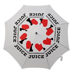 I Love Watermelon Juice Hook Handle Umbrellas (small) by ilovewhateva