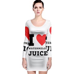 I Love Watermelon Juice Long Sleeve Bodycon Dress by ilovewhateva