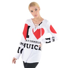 I Love Watermelon Juice Tie Up Tee by ilovewhateva