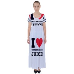 I Love Watermelon Juice High Waist Short Sleeve Maxi Dress by ilovewhateva