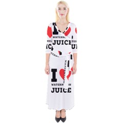 I Love Watermelon Juice Quarter Sleeve Wrap Maxi Dress by ilovewhateva