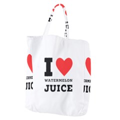 I Love Watermelon Juice Giant Grocery Tote by ilovewhateva