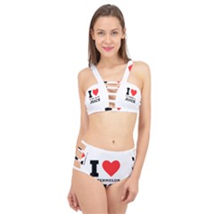 I Love Watermelon Juice Cage Up Bikini Set by ilovewhateva