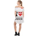 I love watermelon juice Off Shoulder Chiffon Dress View2